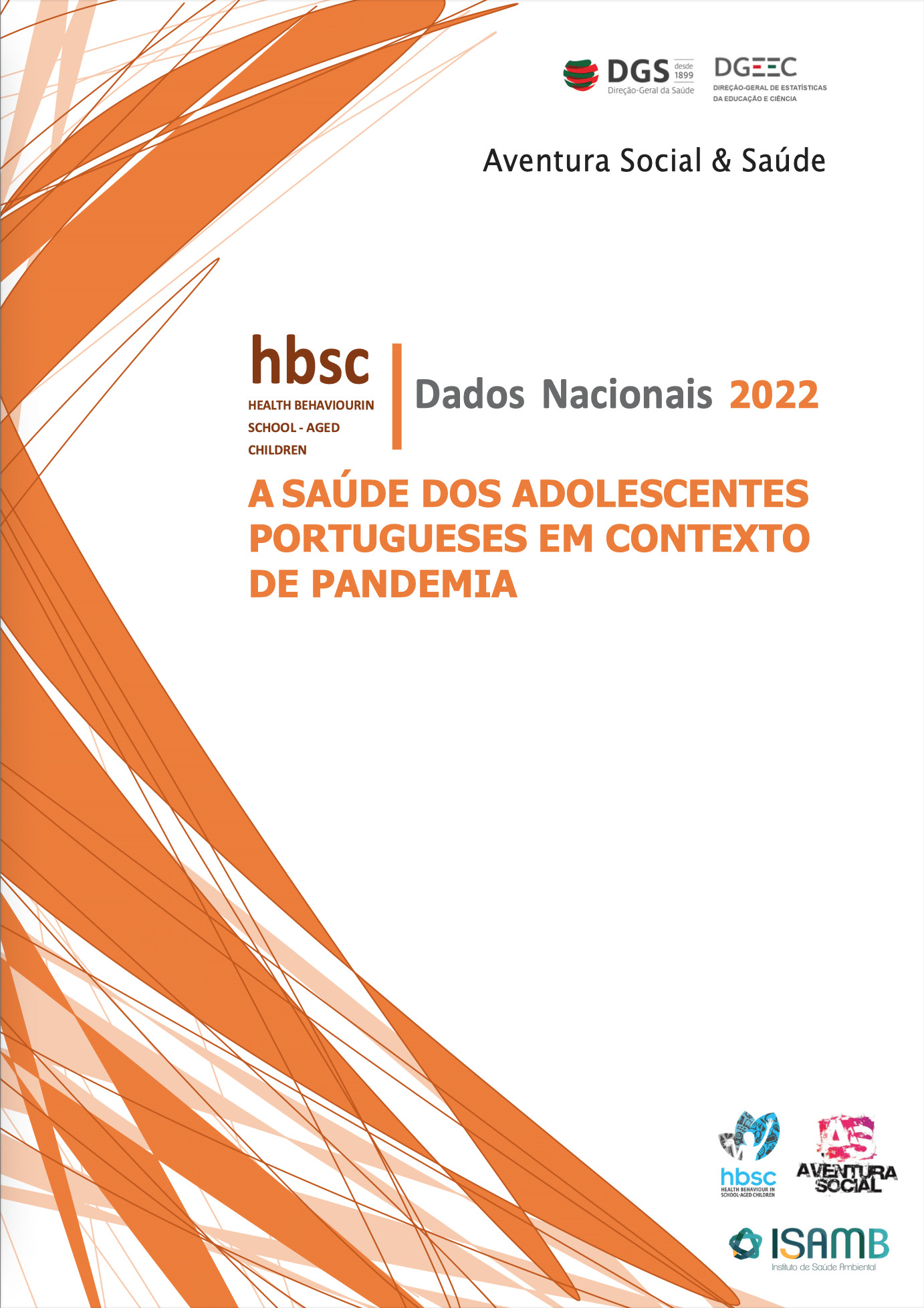 Front cover of the 2021/22 survey report from HBSC Portugal