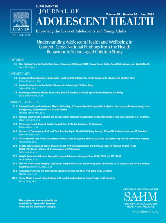 Journal of Adolescent Health cover