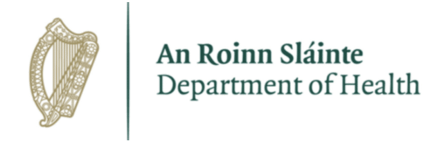 Logo for the Department of Health for the Government of Ireland